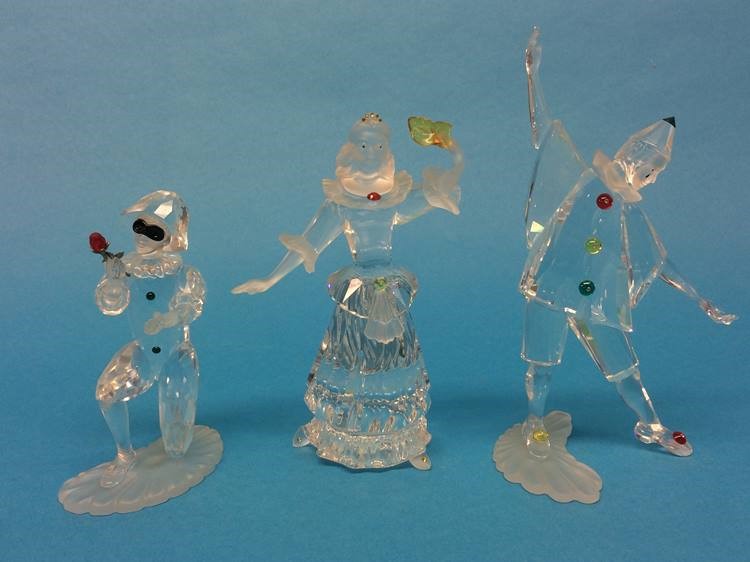 A set of three Swarovski figures 'Columbia', 'Harlequin' and 'Pierrot' (3) - Image 2 of 6