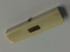 A Georgian ivory tooth pick holder