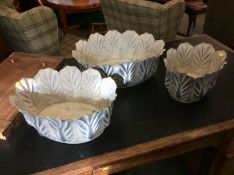 Set of three graduated planters