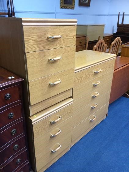Three modern chest of drawers
