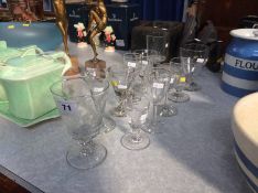 Collection of assorted glassware