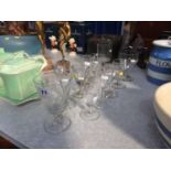 Collection of assorted glassware