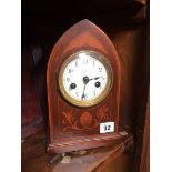 Edwardian mahogany mantle clock