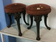 A pair of pub stools