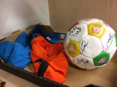 Signed Liverpool ball, Van Persie strip et.