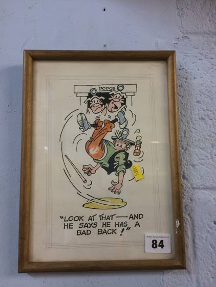 Framed cartoon - Image 2 of 2