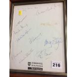Autographs of Test Match Special team 1996