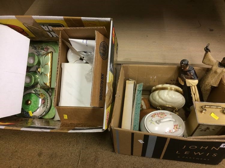 Two boxes of assorted china