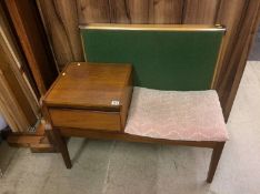 Card table and teak telephone seat