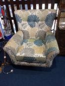 Floral patterned armchair