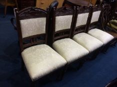 Four Edwardian single chairs