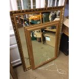 Gilt framed mirror and one other