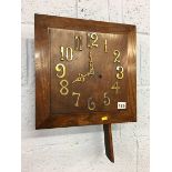 Oak wall clock