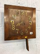 Oak wall clock