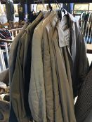 Collection of light coats and jackets, Burberry (with trousers), Aquascutum and Burberry