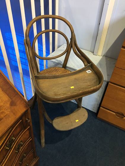 A Bentwood child's high chair