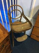 A Bentwood child's high chair