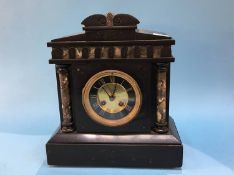 A slate mantel clock