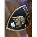 Cast Lamborghini plaque