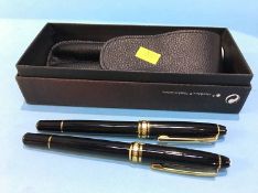 Two Mont Blanc Meisterstuck fountain pens