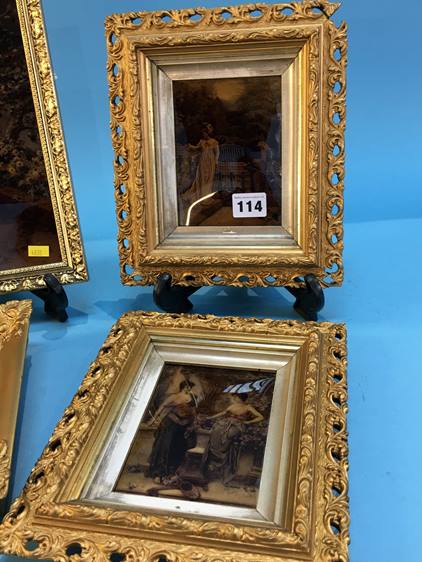 Four gilt framed crystoleums - Image 3 of 3