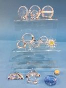 Collection of Swarovski year and name plaques