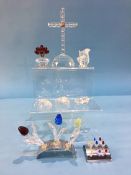 Collection of various Swarovski crystal ornaments