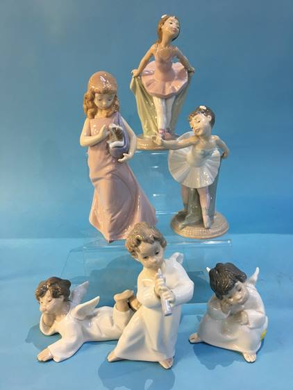 Three Lladro and three Nao figures (6) - Image 2 of 2