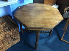 An Edwardian mahogany octagonal occasional table