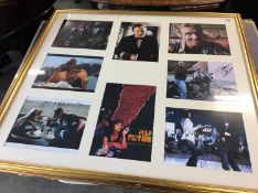 Autographs: Muhammad Ali, signed poster 'Champions Forever' and eight signed pictures from 'Pulp