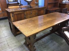 Oak sideboard and oak refectory table