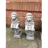 Pair of heraldic lions