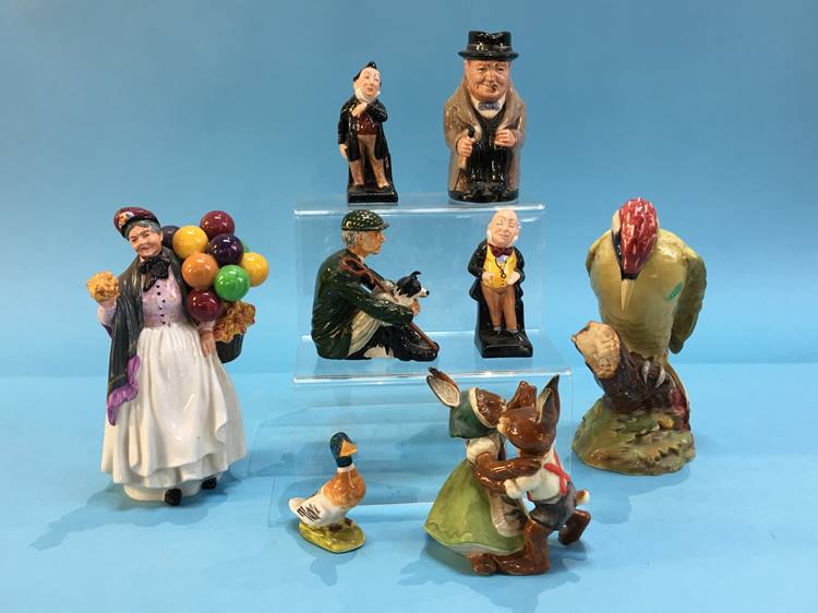 Royal Doulton figure 'Biddy Penny Farthing', Beswick King Fisher etc. - Image 2 of 2