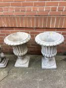 Large pair of garden urns