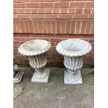 Large pair of garden urns