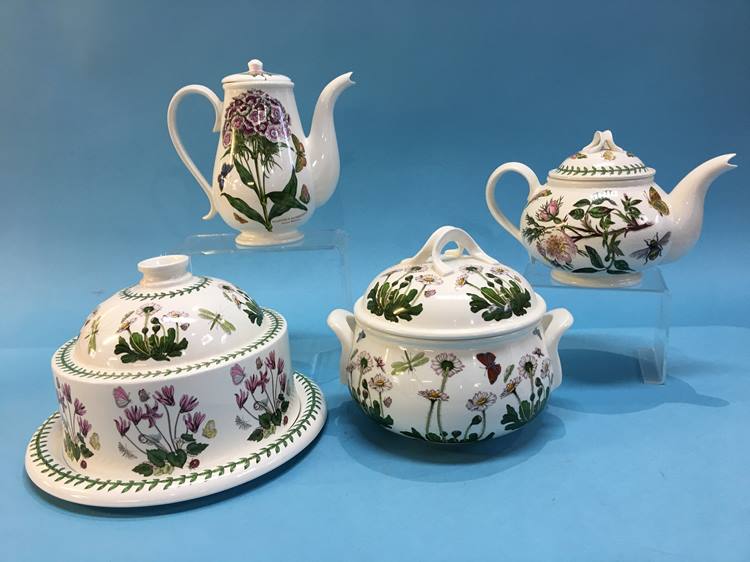 Portmeirion Botanic Garden pottery; cheese dish, tureen, tea and coffee pots - Image 2 of 2