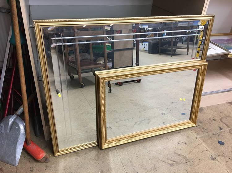 Two gilt framed mirrors