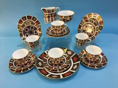 A Royal Crown Derby Imari, 1128 pattern 21 piece tea service