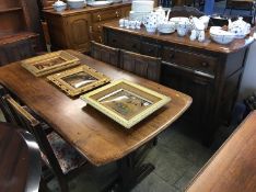 Ercol sideboard, table, chairs and oak unit