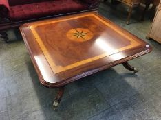 A Charles Barr square top coffee table, 121cm wide