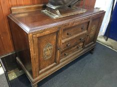 An oak sideboard