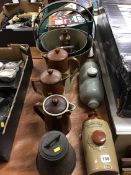 Jam pans, stoneware jugs etc.