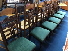A set of six Edwardian chairs