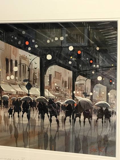 Peter J. Rodgers, watercolour, signed, 'Awnings and Brollies', 39 x 39cm (D) - Image 3 of 3