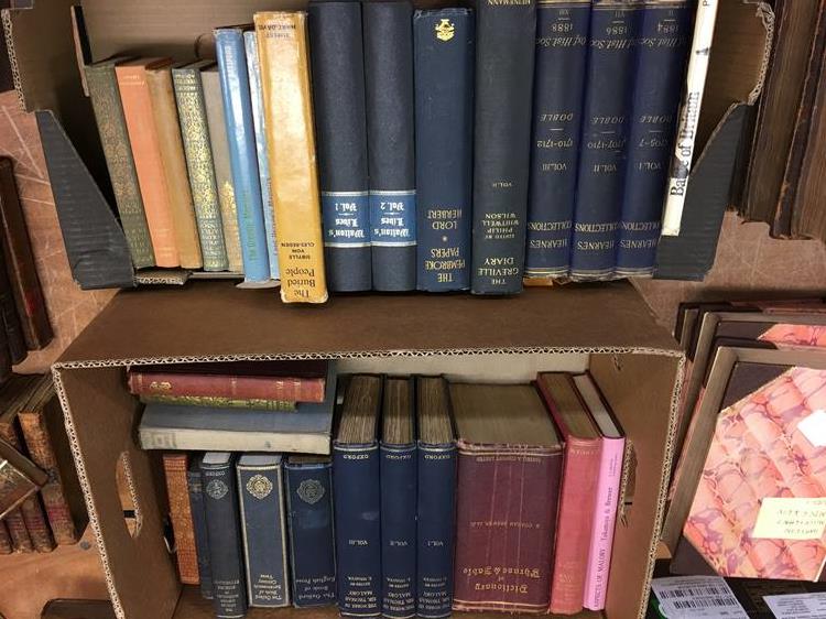 Collection of various books including Hearns Collections, 3 volumes, Waltons Lives, 2 volumes etc.