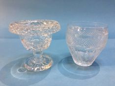 Two pieces of Sunderland cut glass