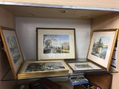 Collection of various watercolours and oils