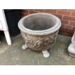 Large pair of circular planters