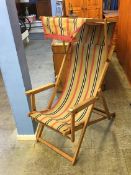 Deck chair with attached sun visor