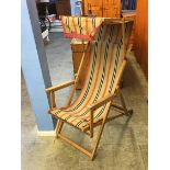 Deck chair with attached sun visor